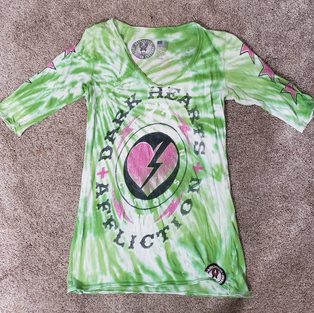 Affliction half sleeve shirt